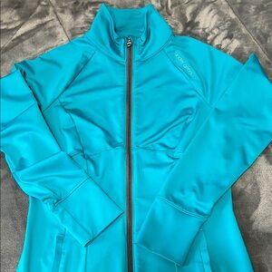 Under Armour Teal Blue Zip-up Jacket with High Collar